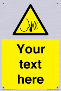 Custom warning sudden loud noise